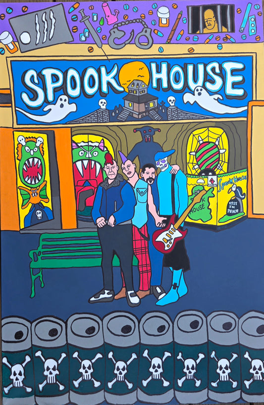 Keansburg Spook House Portrait AirFrame Photo Tile