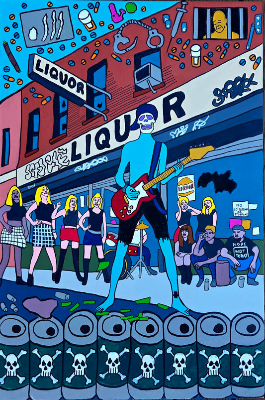 Liquor Store No Loitering Acrylic Painting Print