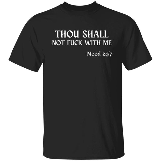 Ten Commandments Thou Shall Not FU$K With Me Punk Rock Graphic T-Shirt