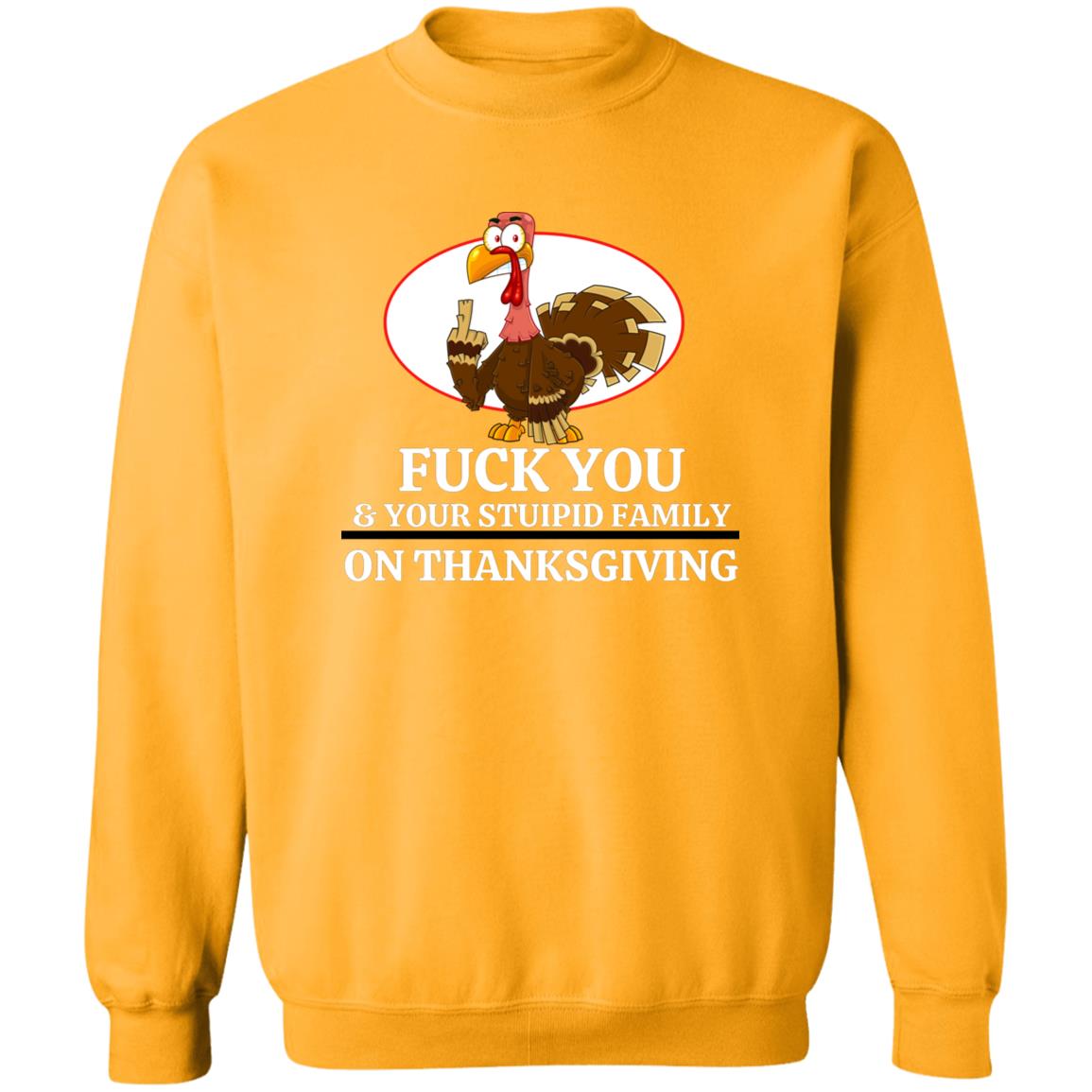 Anti-Social Thanksgiving Pull Over Sweat Shirt, Punk Rock Angry Turkey Offensive Holiday Shirt