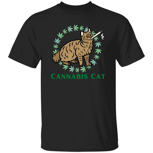 Cannabis Cat Pot Head Cute Kitten Weed Smoker Cat Lover Tshirt