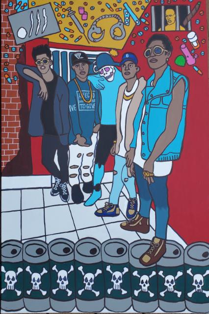 Shout Out to the Black Diamond Gang POSPO Satin Portrait Poster