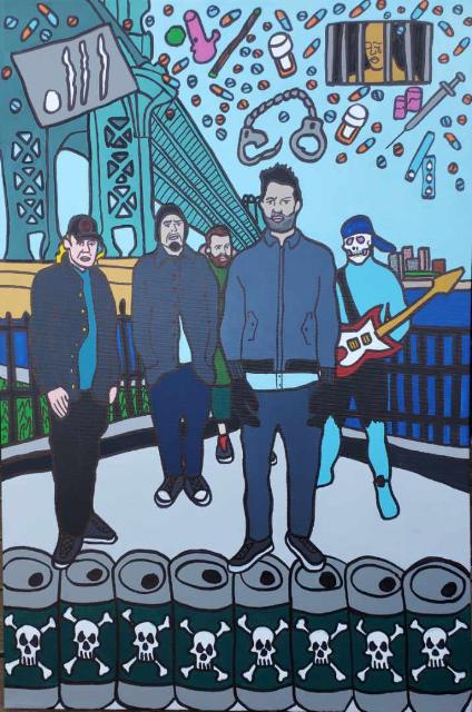 Deftones with a Tear for Mike Heck POSPO Satin Portrait Poster