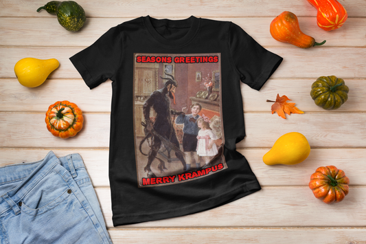 Merry Krampus Season Greetings from Hell Christmas Horror Shirt