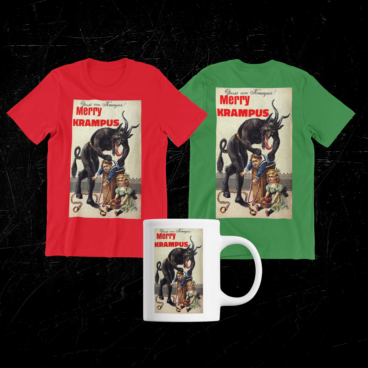 Merry Krampus Christmas Horror T-shirt