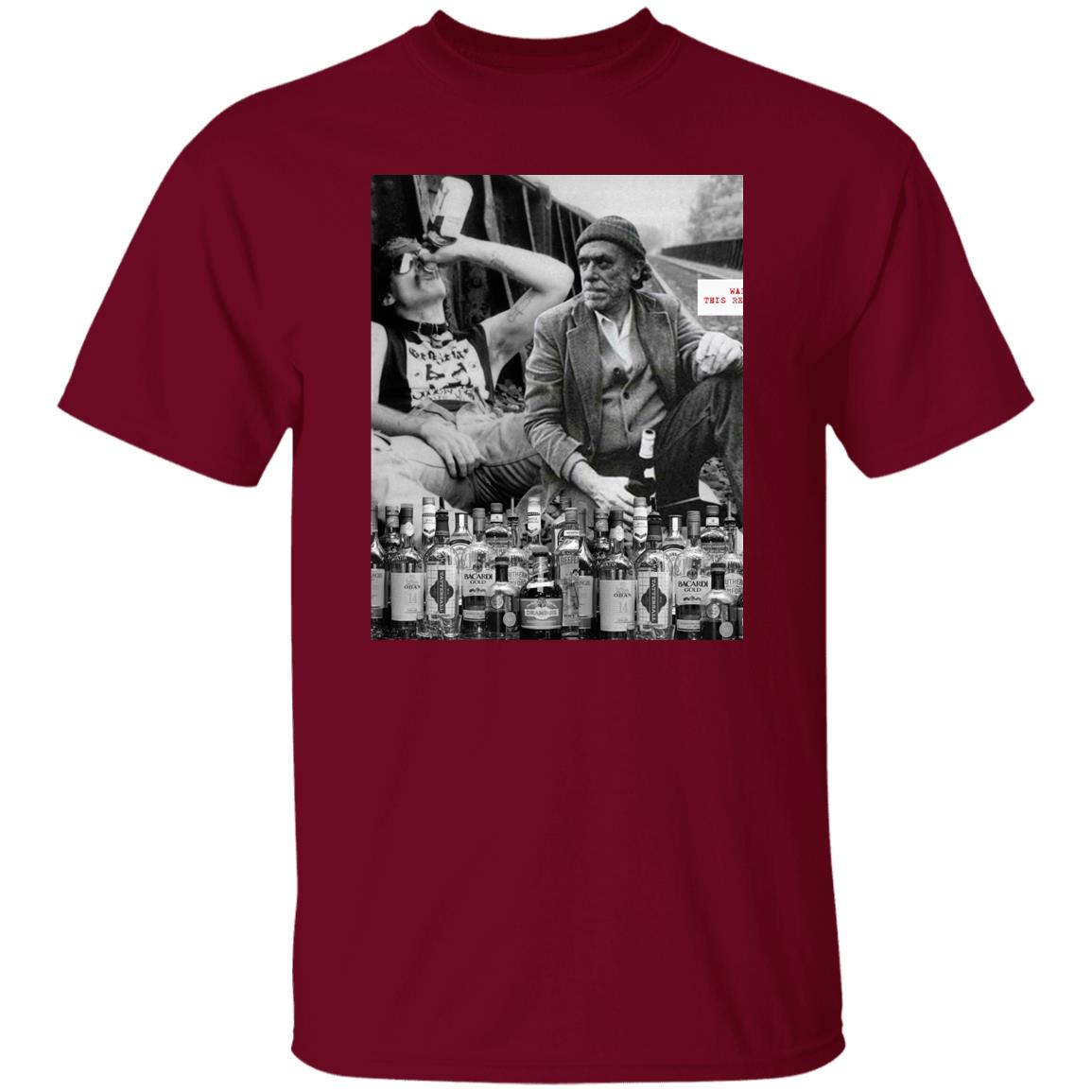 GG Allin Charles Bukowski Getting Drunk Tshirt, GG Allin shirt, Charles Bukowski Shirt, Alcohol Shirt, Punk Rock Writer Shirt, Drunk Shirt