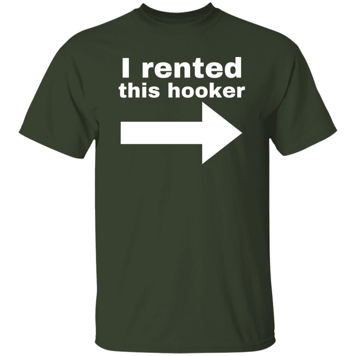 I Rented This Hooker T-Shirt, funny adult humor tshirt