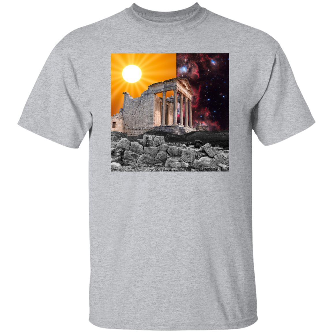 The TImelessness of Ancient Greece Collage Print tshirt