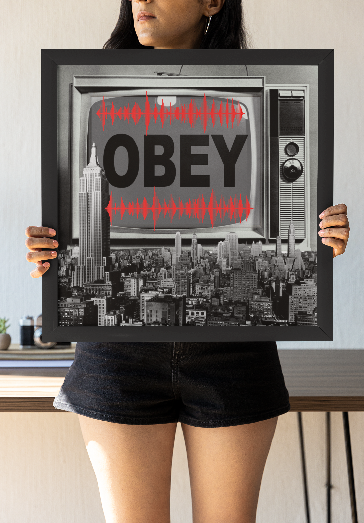 OBEY Television Surreal Collage-Canvas Print