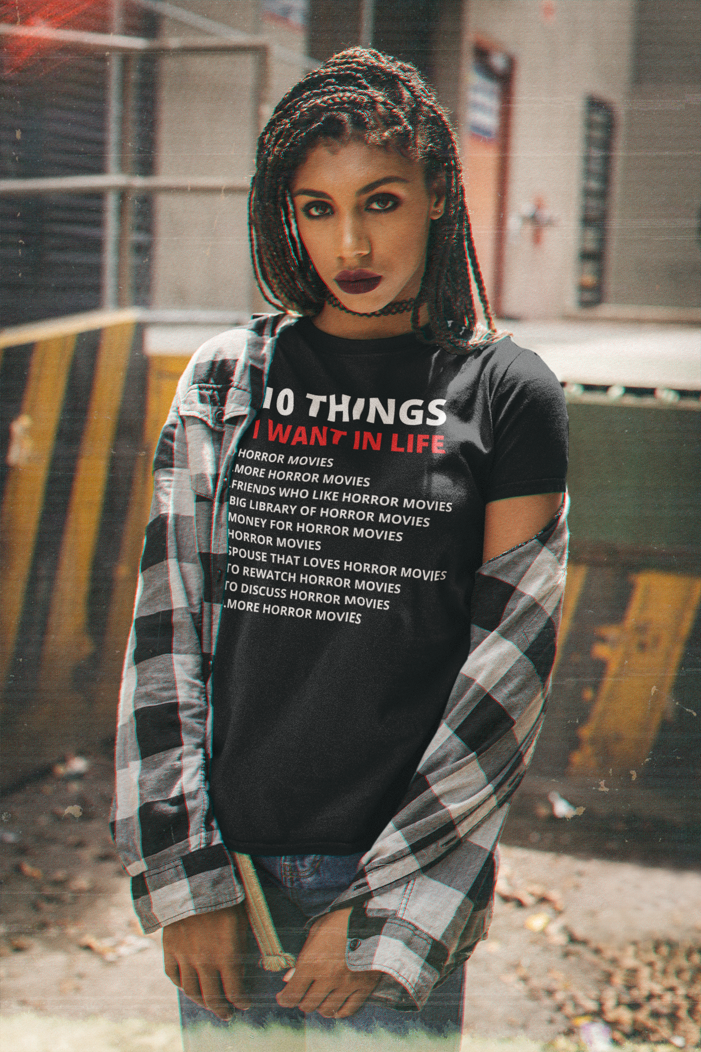 Horror Fan 10 Things I Want In Life Tshirt  Funny Horror Fan Version shirt