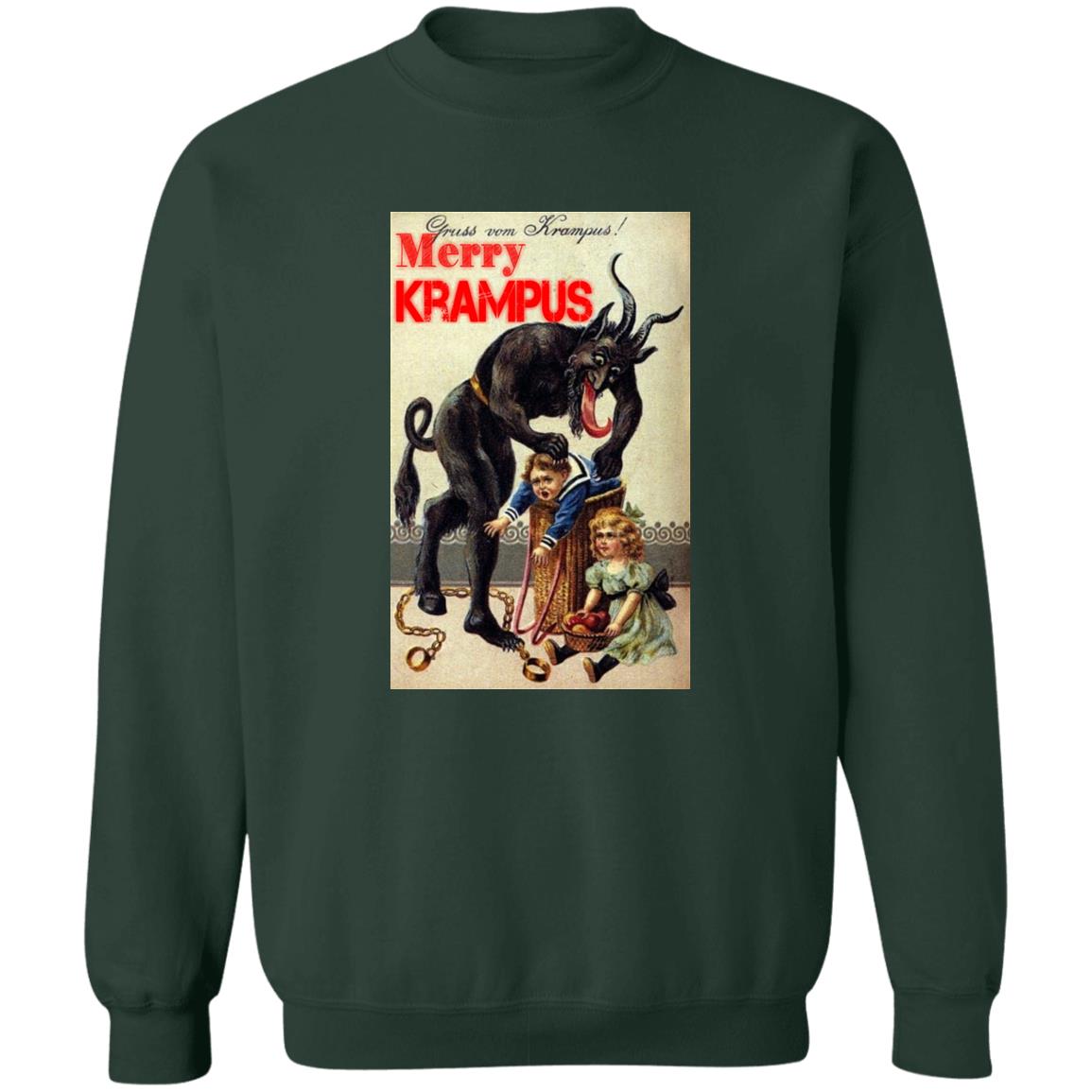 Merry Krampus Sweatshirt, Krampus Shirt, Evil Christmas Sweatshirt, Anti Christmas shirt, Merry Krampus, Bad Santa shirt, Christmas Horror shirt, gift