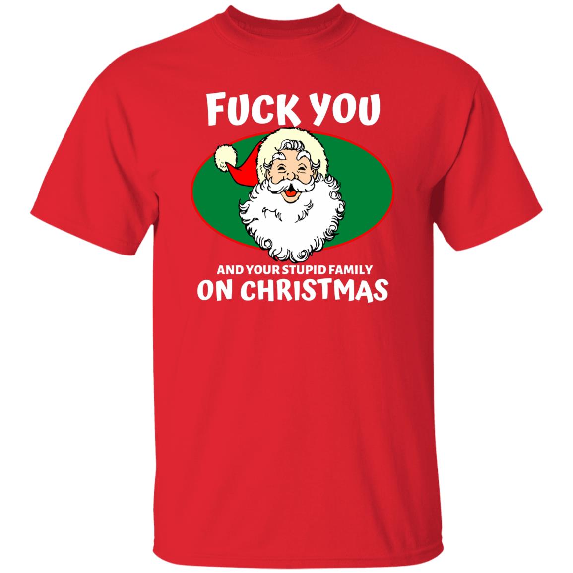 Bad Santa Say FU#K You Christmas T-shirt, Offensive Christmas Holiday Shirt, Bad Santa Graphic Tee