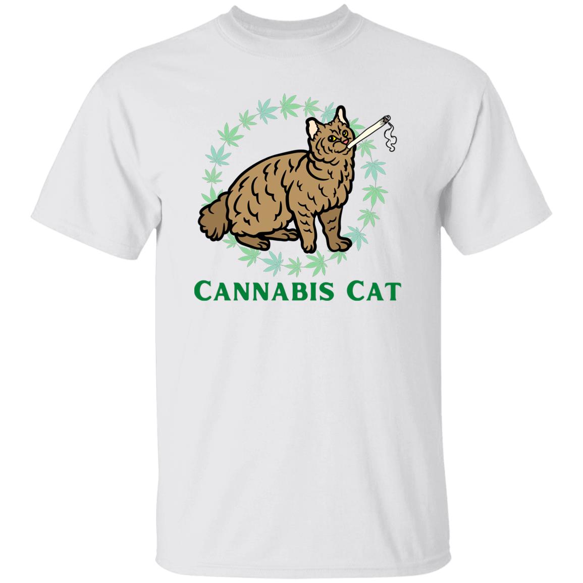 Cannabis Cat Pot Head Cute Kitten Weed Smoker Cat Lover Tshirt