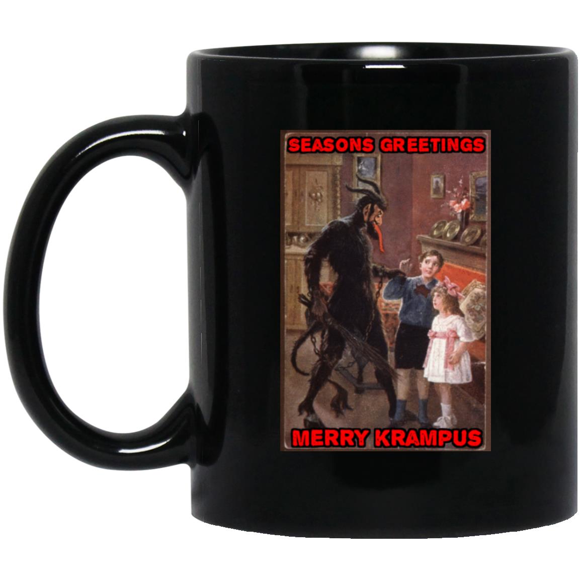 Merry Krampus Holiday Horror Seasons Greetings Coffee Mug