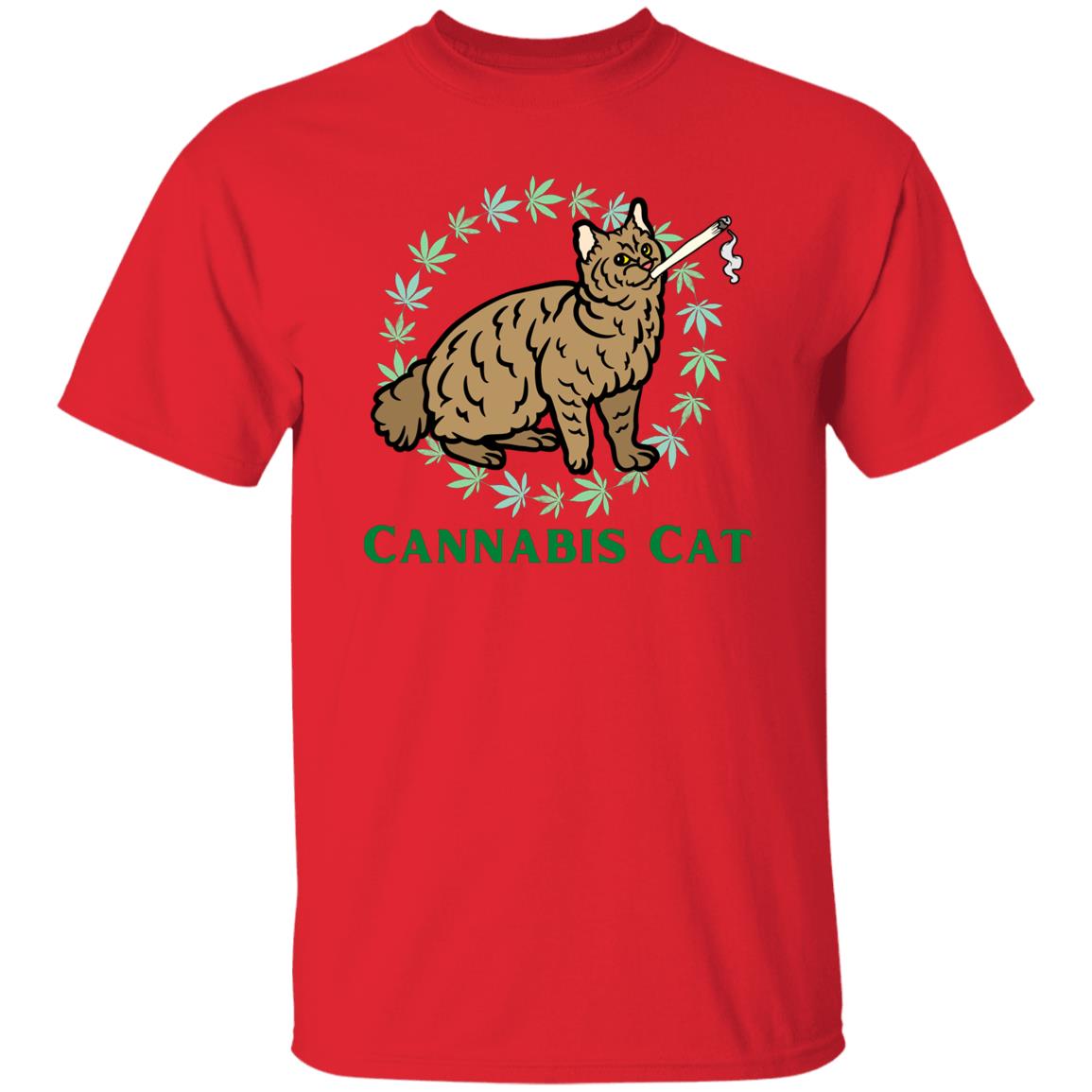 Cannabis Cat Pot Head Cute Kitten Weed Smoker Cat Lover Tshirt