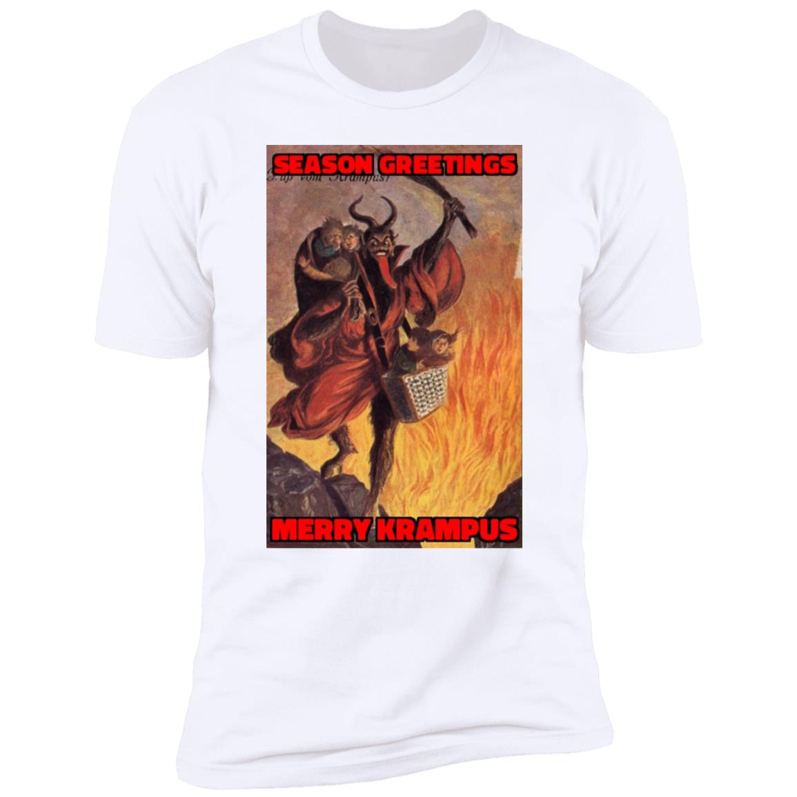 Seasons Greetings Merry Krampus Christmas Devil Short Sleeve Tee