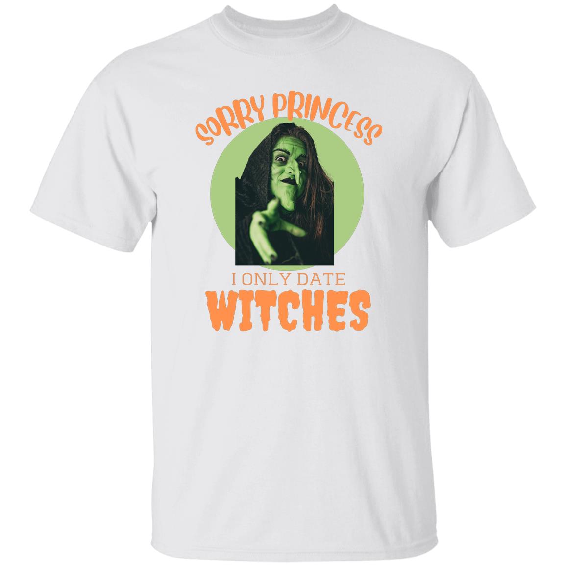 I Only Date Witches Funny Halloween Witch Girlfriend Spooky Dating Tee  T-Shirt