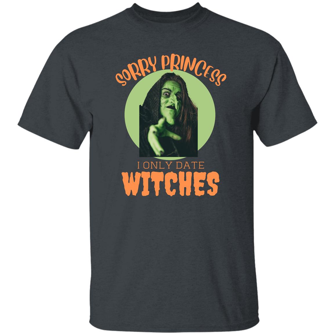 I Only Date Witches Funny Halloween Witch Girlfriend Spooky Dating Tee  T-Shirt
