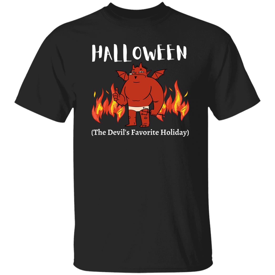 Halloween The Devil's Favorite Holiday Thumbs On Fire Up Tshirt