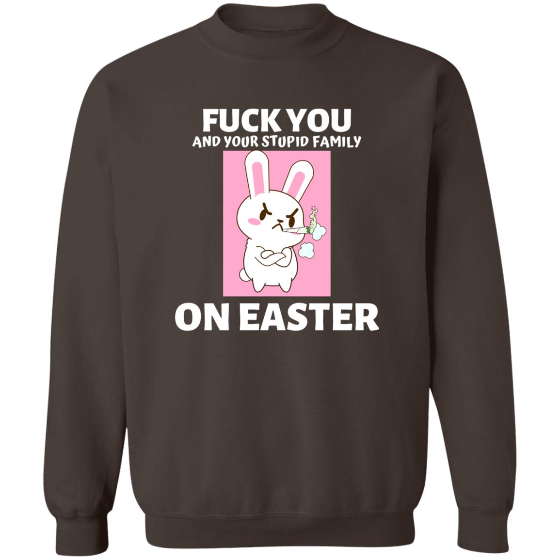 Anti Social Easter Sweatshirt, Easter shirt, Punk Rock Angry Rabbit Bad Bunny Offensive Easter Sweatshirt