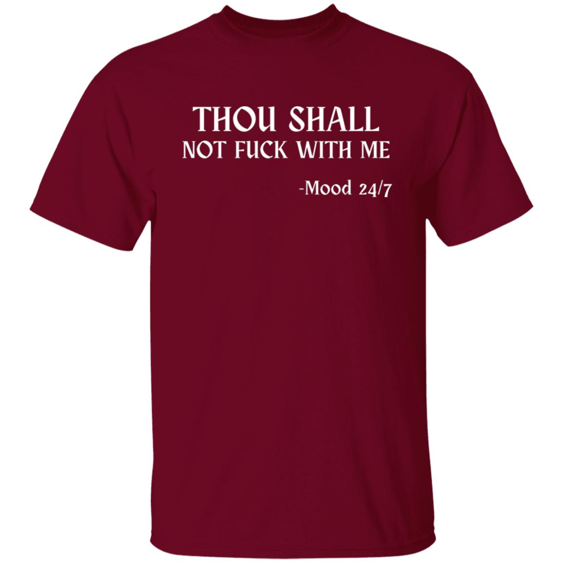 Ten Commandments Thou Shall Not FU$K With Me Punk Rock Graphic T-Shirt
