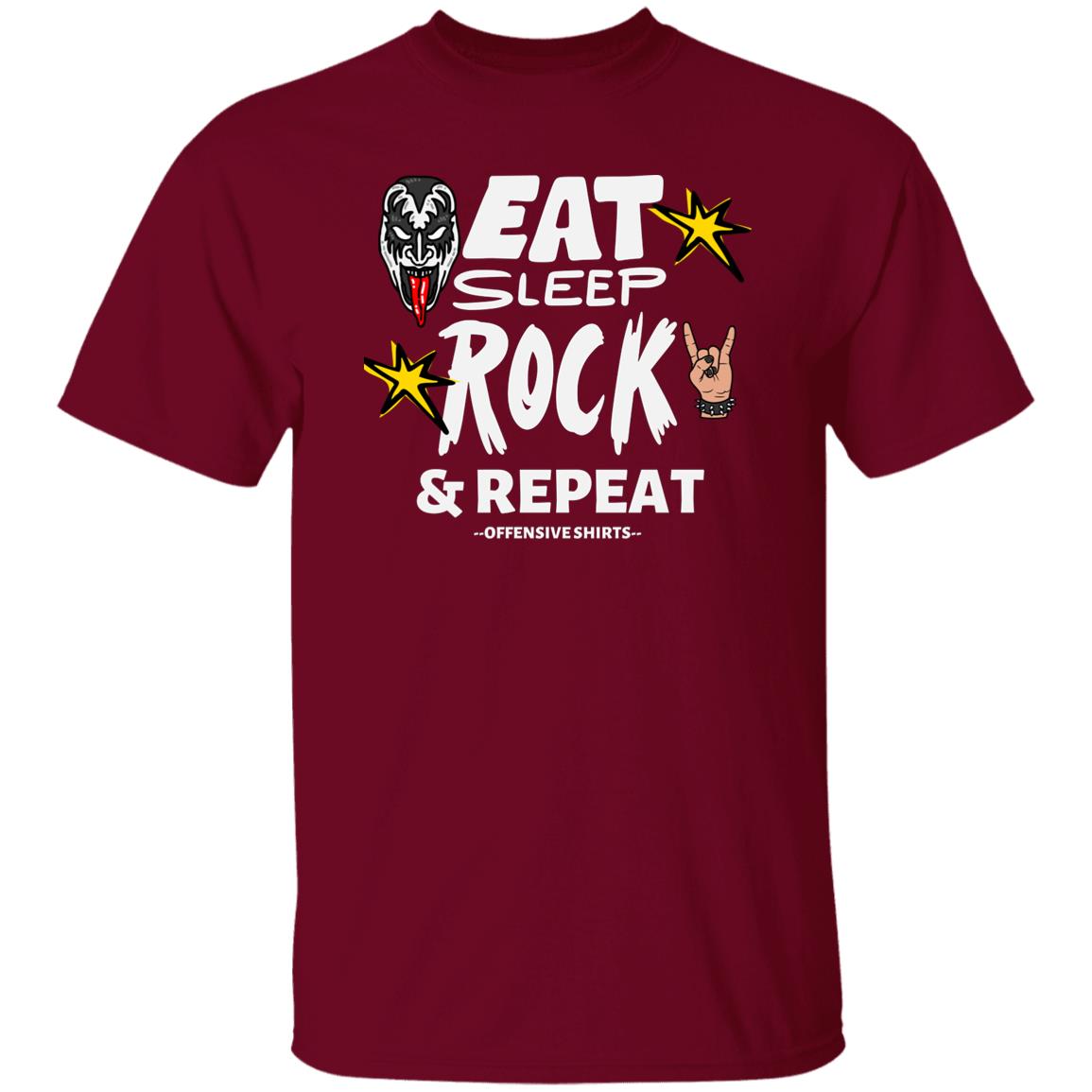 Throwback Classic Rock Heavy Metal Eat Rock Sleep and Repeat T-shirt