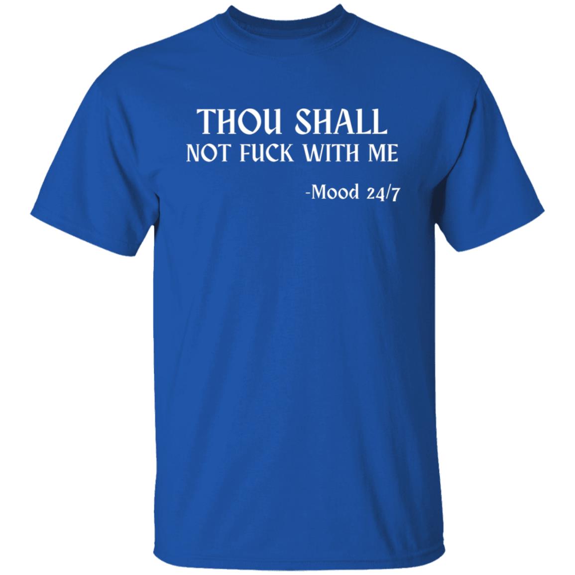 Ten Commandments Thou Shall Not FU$K With Me Punk Rock Graphic T-Shirt