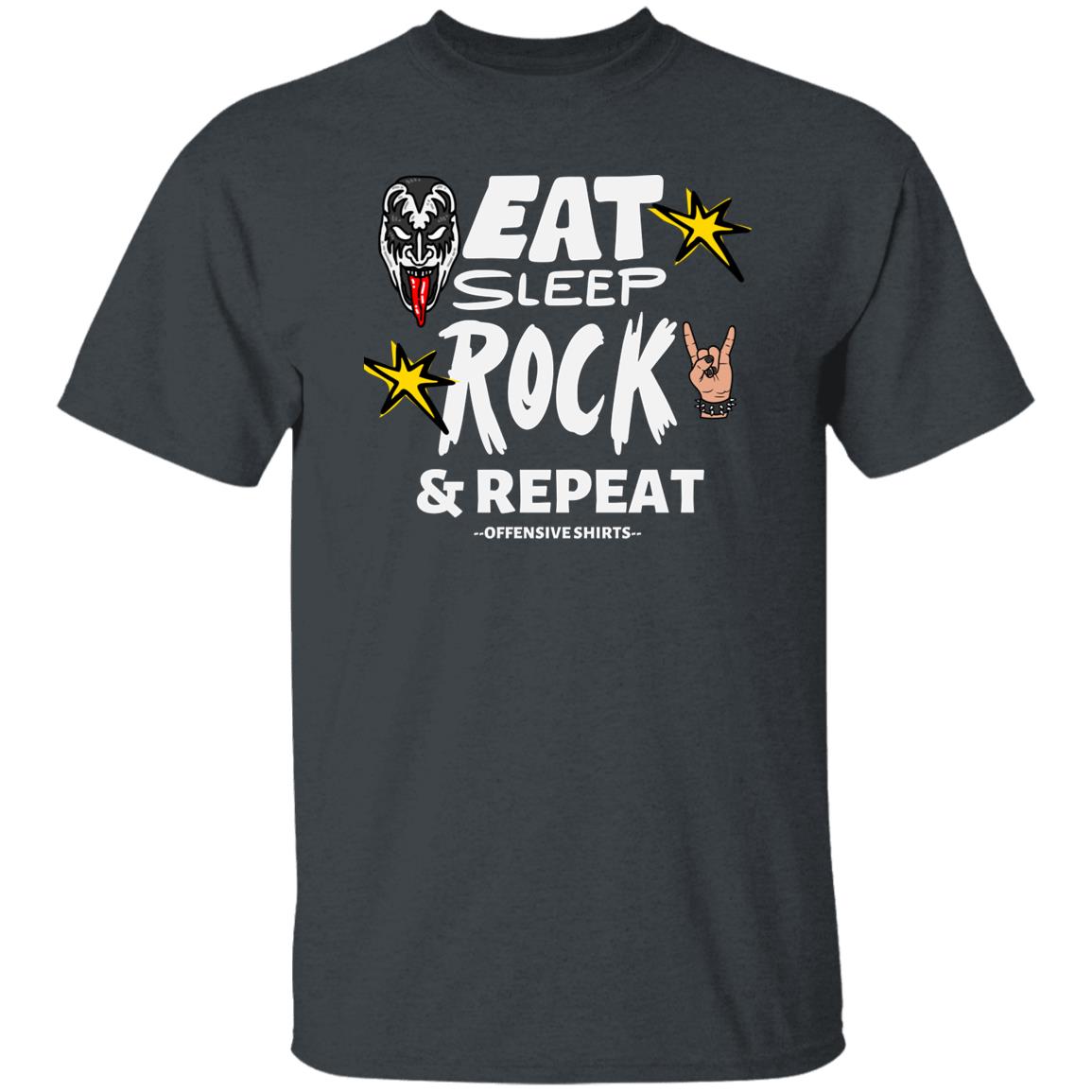 Throwback Classic Rock Heavy Metal Eat Rock Sleep and Repeat T-shirt