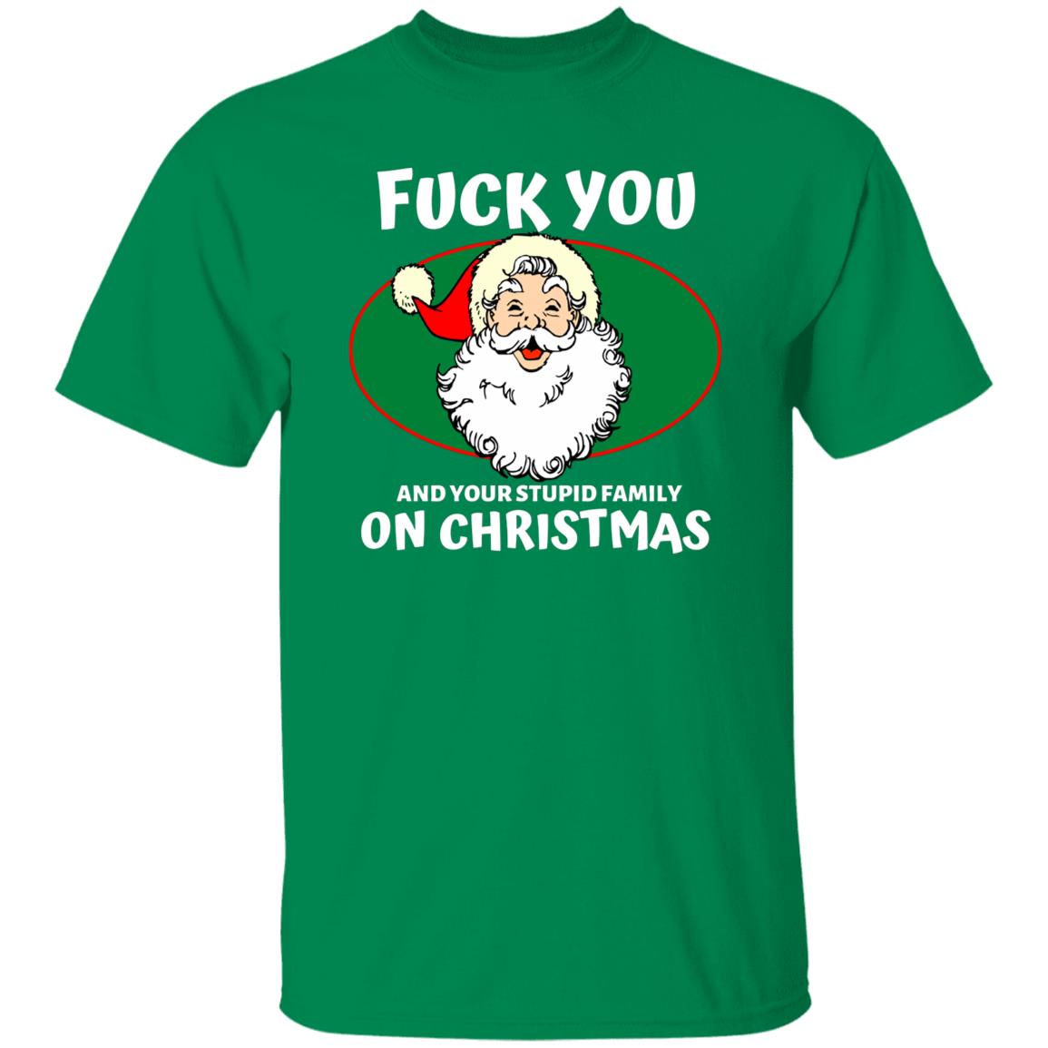 Bad Santa Say FU#K You Christmas T-shirt, Offensive Christmas Holiday Shirt, Bad Santa Graphic Tee
