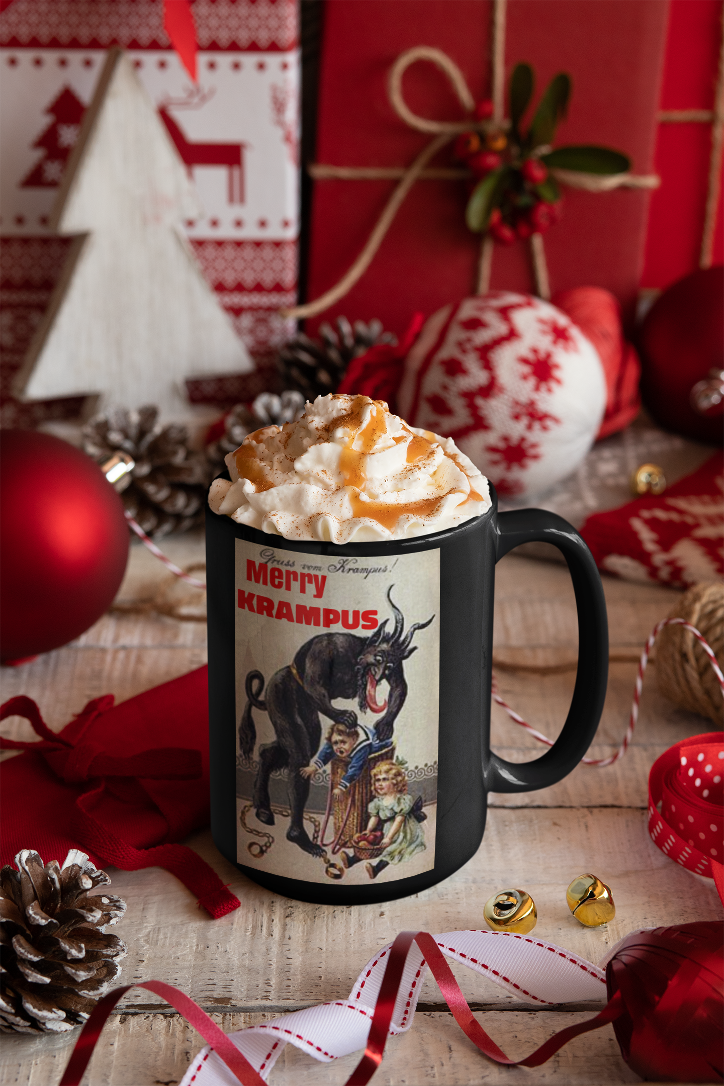 Merry Krampus Original Christmas Horror Coffee Mug