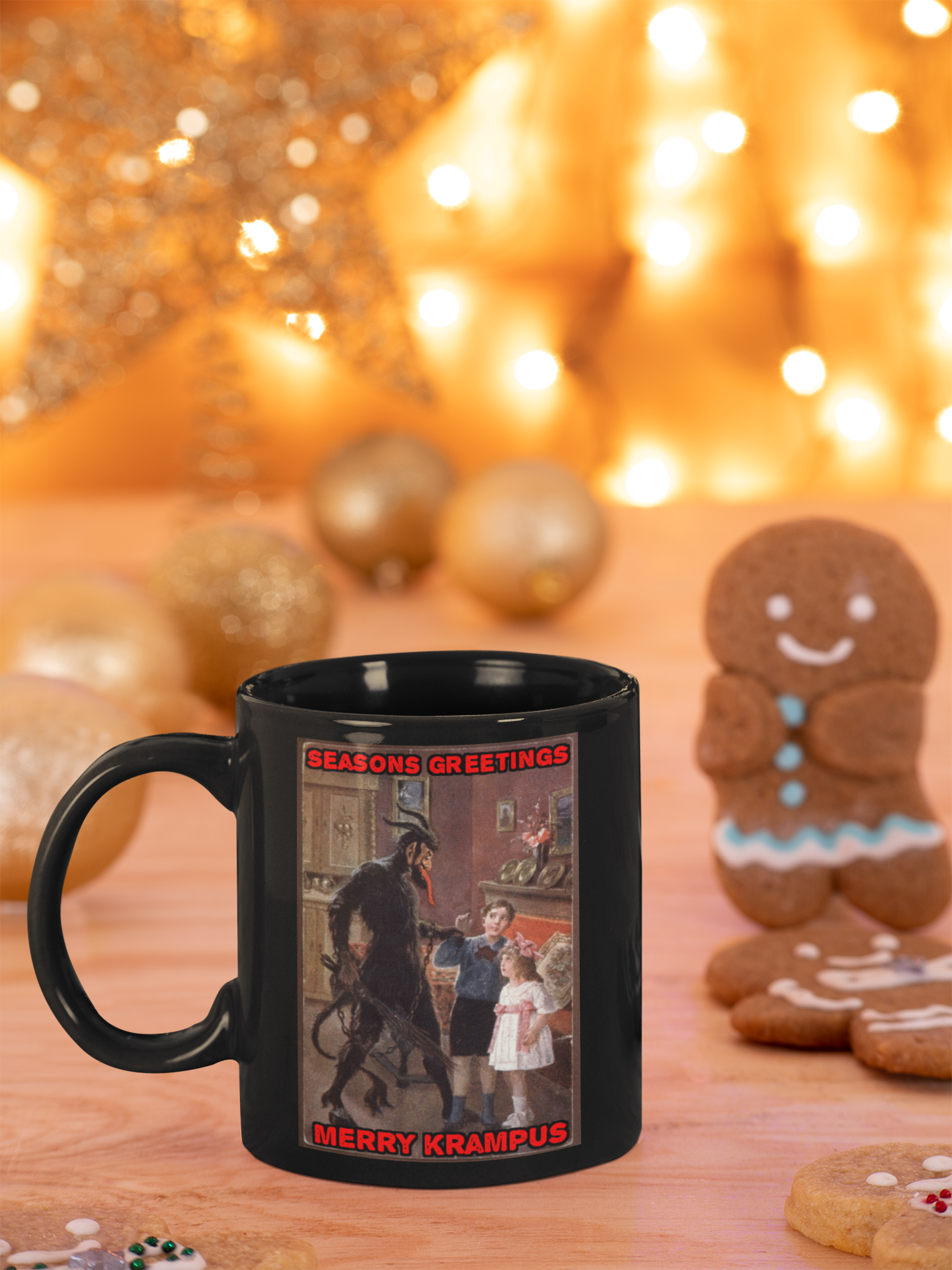Merry Krampus Christmas Devil Season Greetings Winter Coffee Mug