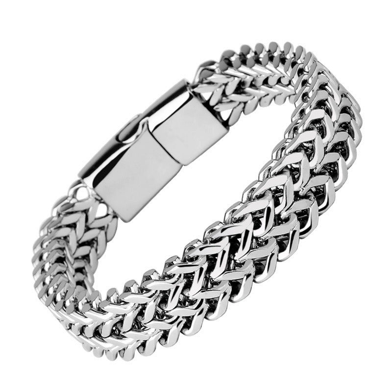 Stainless Steel Braided Bangle Bracelet