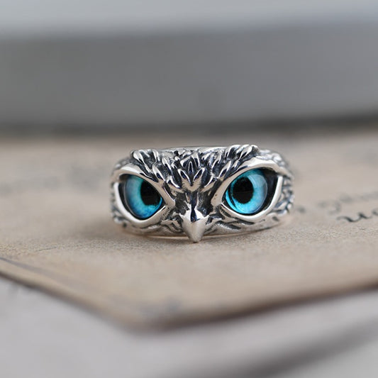 Charm Vintage Style Simple Design Owl Ring Frog Ring Silver Color Jewelry Gifts