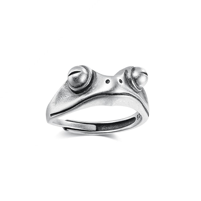 Charm Vintage Style Simple Design Owl Ring Frog Ring Silver Color Jewelry Gifts