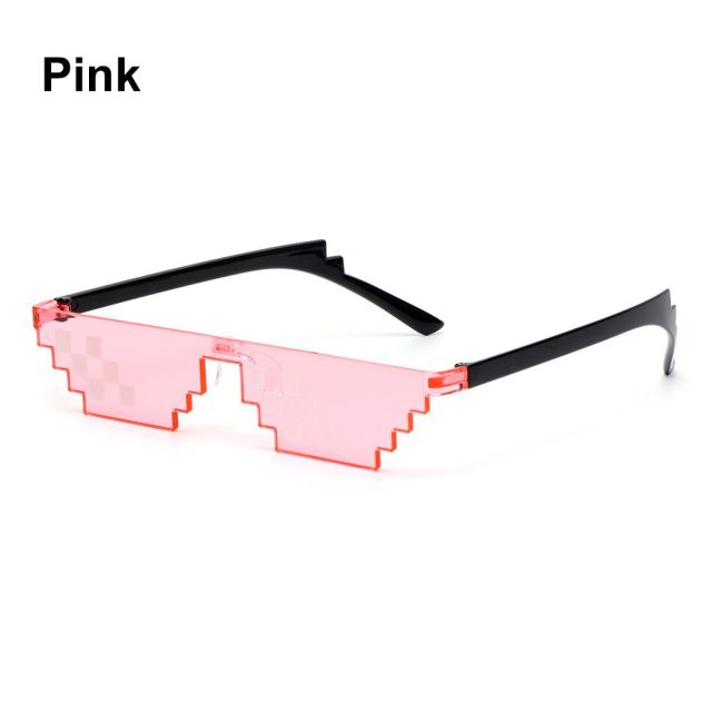 Pixelated NFT Punk Rock Sunglasses Pixel Mosaic Cool Funny Sunglasses